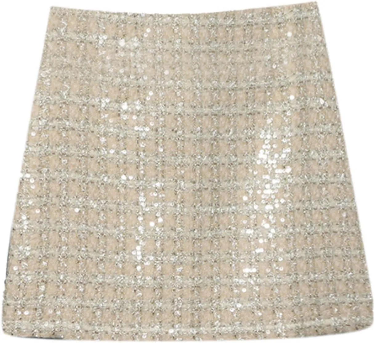 Sequin Skirt for Women Stretchy Bodycon Mini Skirts Sexy Sparkly Skirt Glitter Shiny Skirt Night Out Dance Party Dress