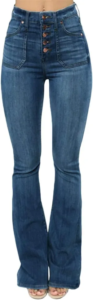Sexyshine Women's High Waisted Skinny Destroyed Ripped Hole Denim Pants Long Stretch Pencil Jeans
