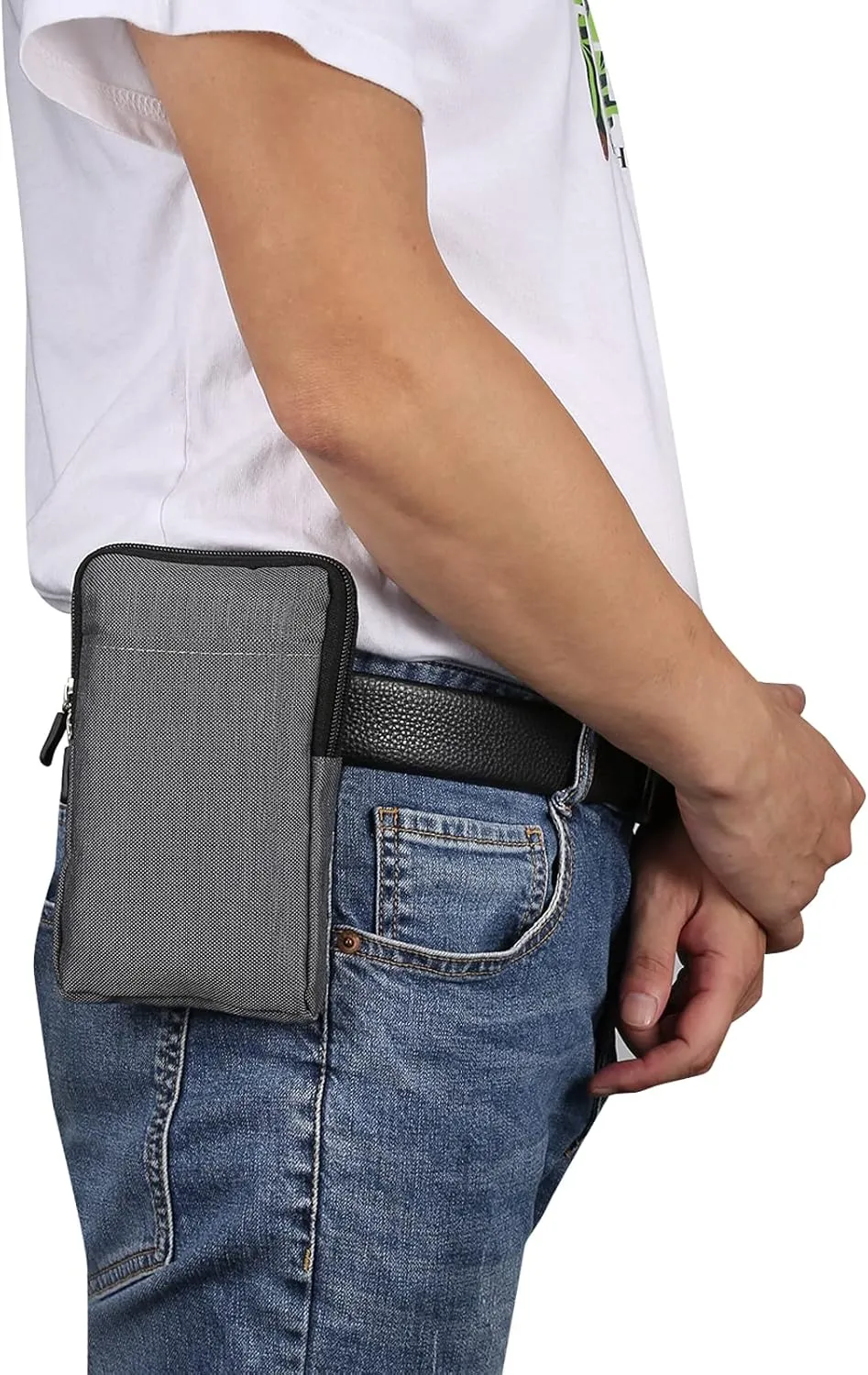 Small Cell Phone Shoulder Holster Men, Mobile Phone Belt Clip Holder, Women Men Multifunction Belt Loop Waist Pouch Smartphone Messenger Pack Waist Belt Packet Hiking Travel Side Clutch Bag Bumbag