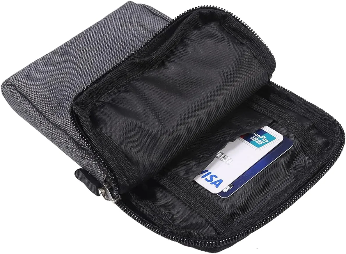 Small Cell Phone Shoulder Holster Men, Mobile Phone Belt Clip Holder, Women Men Multifunction Belt Loop Waist Pouch Smartphone Messenger Pack Waist Belt Packet Hiking Travel Side Clutch Bag Bumbag