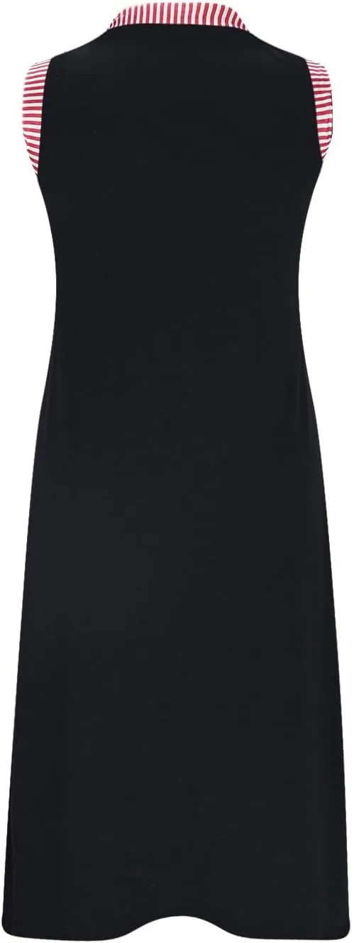 Summer Dresses for Women Casual Crewneck Sleeveless Tank Dress Beach Loose Fit Coverup Mini Sundress Vacation