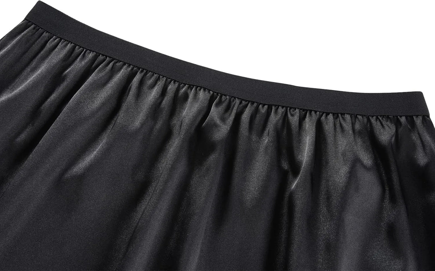 Women Retro Satin Long Solid Lace Hem Slip Half Slip Skirt Under Dress Underskirts Petticoat Extender Half Slips