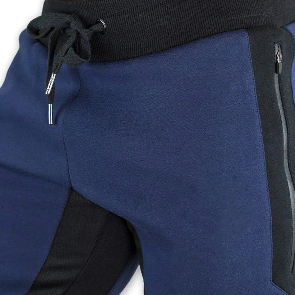 YSENTO Men's Cotton Casual 3/4 Jogger Running Capri Pants Below Knee Gym Workout Shorts Zipper Pockets